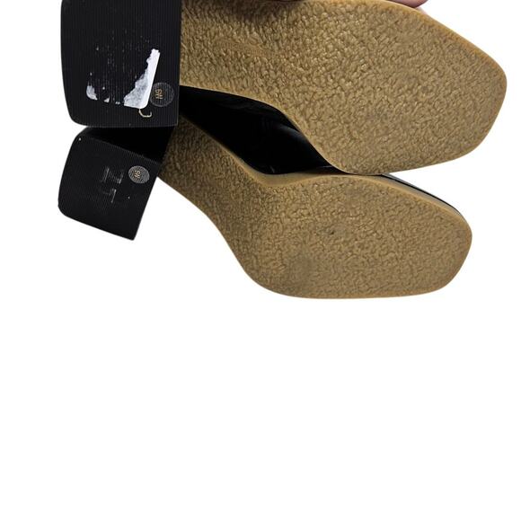 NEW Vince Camuto 6 Eyana Over-the-Knee Boot Black Leather Chunky Goth Whimsygoth - Picture 6 of 6